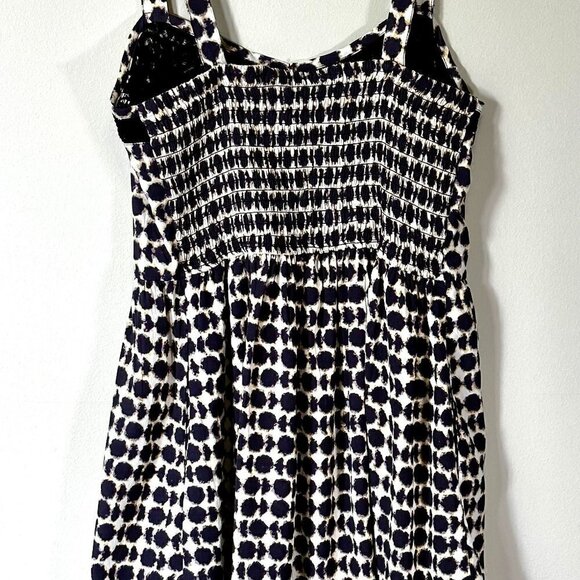 Bar III Marrrakesh Dot Print Chiffon Lace-Trim Smocked Mini Dress Bar III Marrrakesh Dot Print Chiffon Lace-Trim Smocked Mini Dress